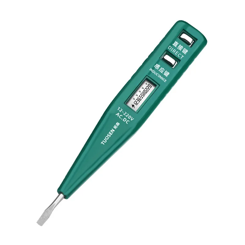 0401 Self-Powered Digital Voltage Tester Pen – No Battery Required Electrician Test Pen with LCD Display, Non-Contact Induction & Direct Contact Dual Mode for AC/DC Circuit Testing